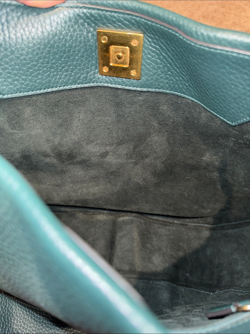 Mulberry Pebbled Leather Shoulder Hobo with Gold Hardware - Picture 10 of 10